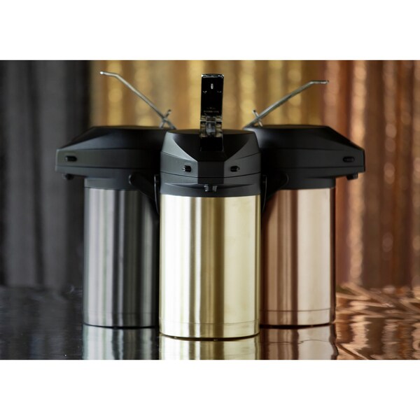Airpot With Lever Lid, 3L Stainless Steel Lined, Vingtage Gold